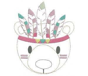 Stickdatei - Federtiere Federbär Vollstick & Appli